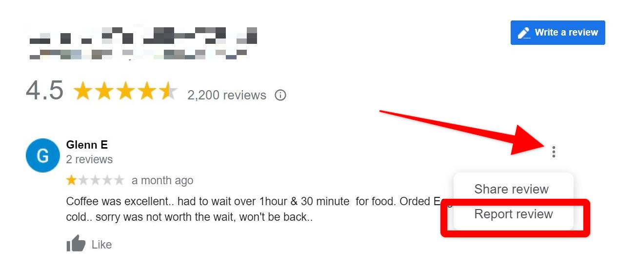 Google Bad Reviews Remove